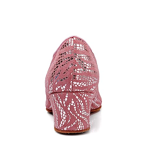 HIPPOSEUS Women's Latin Dance Shoes Closed Toe Ballroom Modern Salsa Dance Practice Shoes Split Sole2