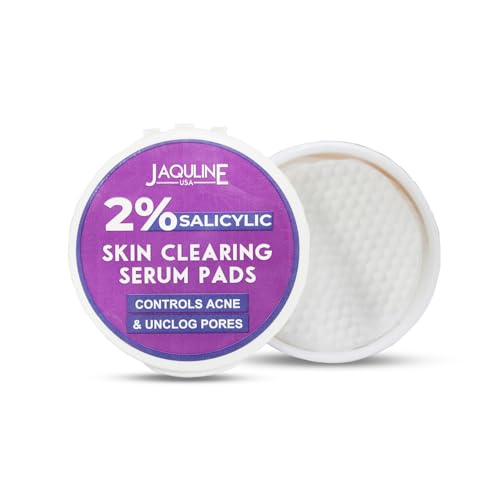 Image of JAQULINE USA 2% Salicylic Skin Clearing Serum Pads | Brightens Skin Tone | Reduces Acne and Blackheads | Unclogs Pores | Suitable for All Skin Types - 40g