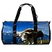 Borsone Palestra Mucca solitaria Borsa Sportiva Bambini Donna Borsa Nuoto Impermeabile Borsa da Viaggio Borsa Fitness per Campeggio Picnic Weekend 45x23x23cm