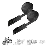 Cam Buckle Straps, Tie Down Straps, Lashing Straps Heavy Duty up to 700lbs, Adjustable for Motorcycle, Cargo, Trucks,Trailer,SUP, Kayak, Canoe, Boat, Pallet, Bicycle,Luggage- Black(2 pcs-16ft)