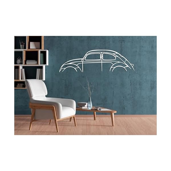 Metal Custom Car Silhouette Wall Art, Your Own Car Personalized Wall Decor, Car Lovers, Automobile Decor, Car Art, Car Silhouette Garage Wall Sign, Racing Automobile Decor (Black, 45” / 114 cm) - Image 8