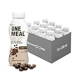 NUPO One Meal +Prime Caffe Latte – Diät Drink zum Abnehmen I Leckerer Mahlzeitenersatz I 12 x 330ml I ca. 200 kcal pro Drink I 24 Nährstoffe, Vitamine & Mineralien I Ohne Zuckerzusatz