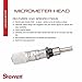 Starrett Micrometer Head with One-Piece Spindle, Satin Chrome Finish and Advanced Sleeve Design - Quick and Easy Adjustment, 0-1/2