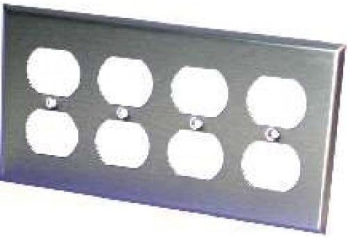 OS84 4-G Stainless Cover - Duplex Receptacle