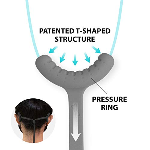 Image of BONE Lanyard Mask Tie (3 Packs), Face Mask Holder, Adjustable & Skin-Friendly Silicone Extender Strap, Ear Savers for Kids & Adults (Black - Brown - Gray)