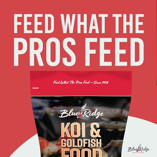 Blue Ridge Koi Fish Food 2lb - Koi Food 3/16” Large and Mini Blend Growth Formula, Goldfish Food, Premium Fish Food for Ponds, Ponds Fish Food, Floating Pond Pellets - Thumbnail 3