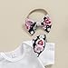 Newborn Infant Baby Girl Summer Clothes Rib Frill Short Sleeve Romper Elastic Waist Shorts Headband 3Pcs Outfits Set (I Love My Daddy- Black, 9-12 Months)