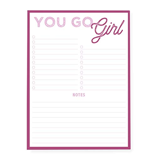 Image of Graphique Large Notepad, Future is Female - 6 inch x 8 inch, Cute Notepad with 150 Tear-Off Sheets, Features the Quote inchYou Go Girl inch on Every Page - Perfect for Note Taking, List Making, and More