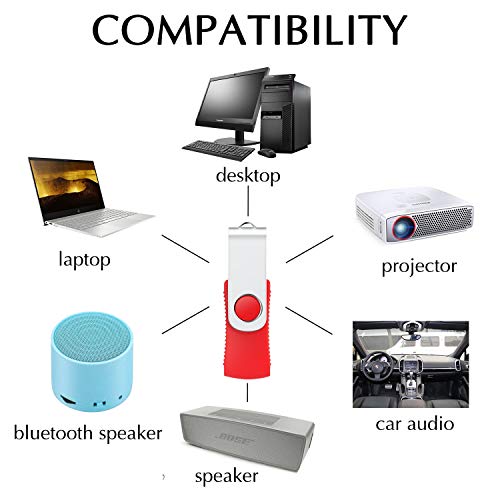 32GB USB Stick 8 Stück Einklappbarer Flash Speicherstick 2.0 Flash Drive Pack Rotate Metall USB-Sticks, Mehrfarbig – Bild 8