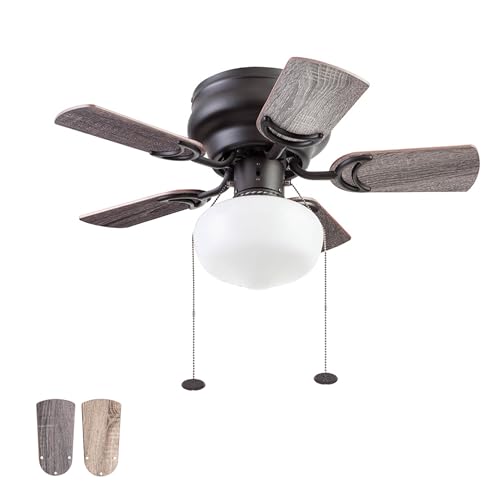 Prominence Home Hero 28 Inch Bronze Flush Mount Ceiling Fan