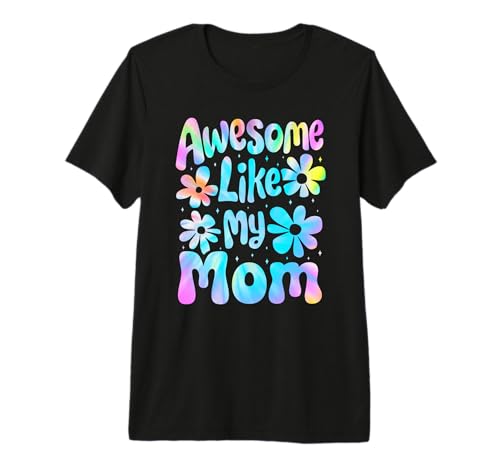 Awesome Like My Mom Mommy Groovy Graphic Mother's Day Premium Tri-Blend T-Shirt