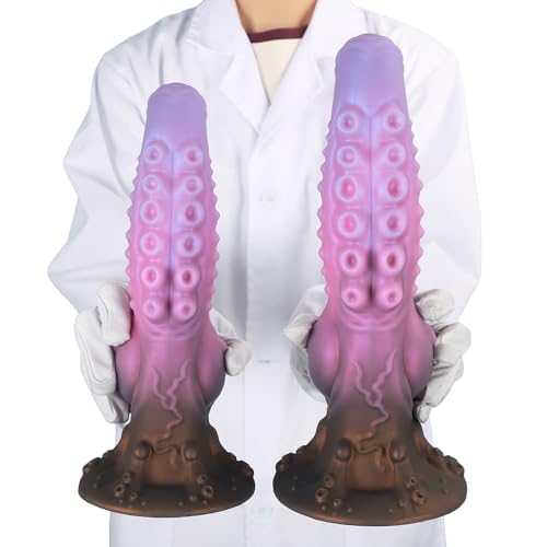 Riese Monster 29cm Dildo Alien Dragon Fantasy Tier Animal Horse Pferde Silikon Knoten Weiches Dick Dildo mit Saugnapf Groß Analplug Realistisch Analdildo Sex Spielzeug für die Frauen Männer Paare (XL)