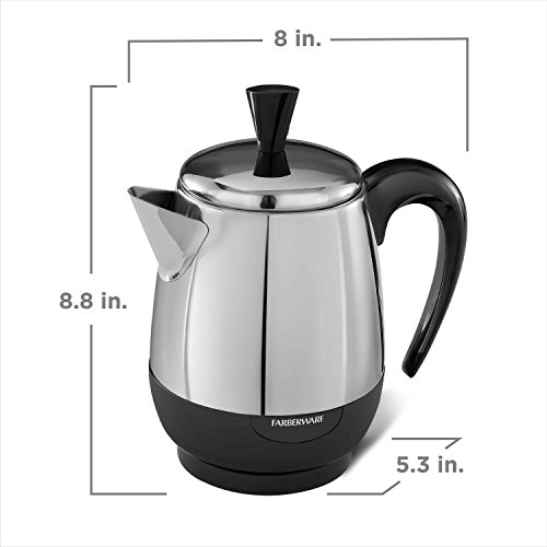Farberware 4-Cup Stainless Steel Coffee Percolator, Automatic Keep Warm - image 7
