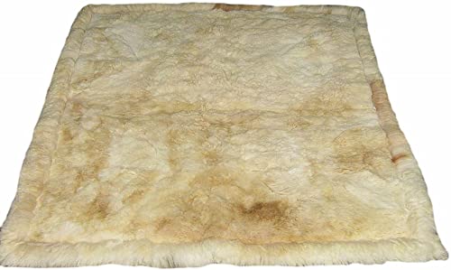 Alfombra peruana de piel de alpaca Alpacaandmore de 80 x 60 cm para decorar el salón 2