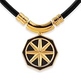 [BANDEL] Healthcare Necklace Earth Octagon バンデル ヘルスケア ネックレス アース オクタゴン 磁気ネックレス 限定販売 (52cm, ブラック×ゴールド)