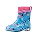 Tookang Bebé Niño Niña Ligero Bota de Lluvia Calzado Botas de Nieve Zapatos de Agua de Lluvia de Goma Conejito Azul Cielo (Manga De Algodón)