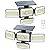 Mokot Solar Outdoor Lights, 288LED 2800LM IP65 Waterproof Motion Sensor Outdoor Lights with Remote Control, 4 Heads Solar Flood Wall Lights for Outside Yard Pack of 2