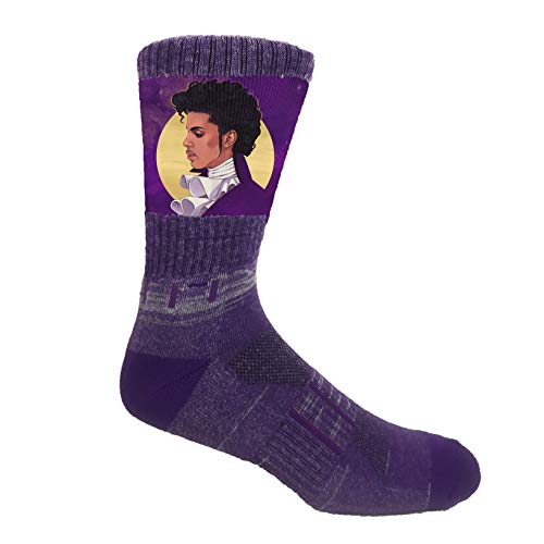 Prince Rain Dye Sublimated Purple Hybrid Crew Socks