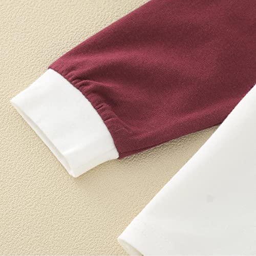 Girls Boys Cotton 𝐏a𝐣ama Set Color Block Sl𝐞epwear 𝗦nug Fit 𝐏ajamas Kids Crewneck Tops and Pants Soft Loung𝐞wear4