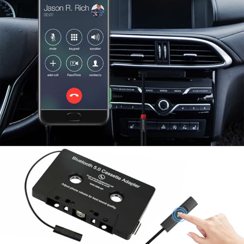 Adaptateur cassette Bluetooth 5.0 avec micro pour autoradio