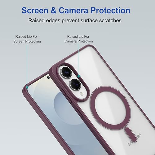 Image of Zapcase Back Case Cover for Samsung Galaxy S25 Edge | Compatible for Samsung Galaxy S25 Edge Back Cover | Scratch-Resistant | Wine Red