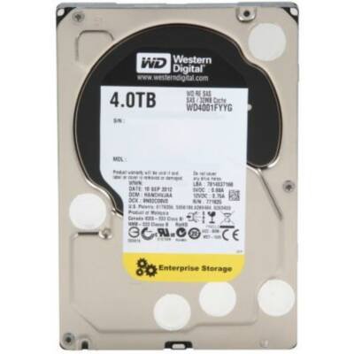 4TB - Western Digital RE WD4001FYYG 3.5 Enterprise SAS 32MB Cache 6.0Gb / s Hard Drive