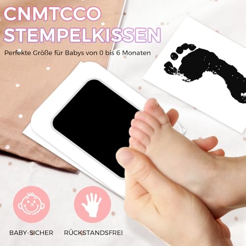 CNMTCCO Pfotenabdruck Set Hund, 4 Stück Fußabdruck Baby, Berührungsloses Baby Abdruckset, Baby Erstausstattung Neugeborene