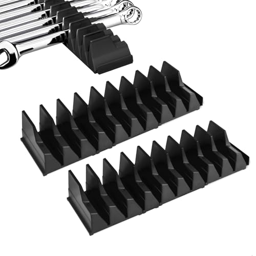 20 pièces Organisateur de Tournevis,Rangement pour clés à molette pouvant contenir 20 clés à molette. Convient pour les clésàmolette, les tournevis et...