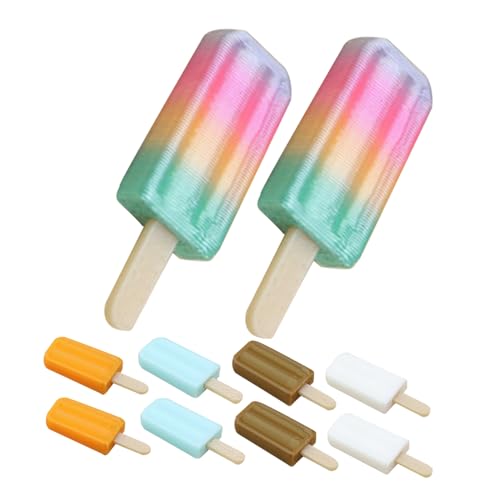 FOYTOKI 10個ミニチュア雪?模型 カラフル多口味 食品模型 ドールハウス用リアルアイスクリーム飾り 創造的なアクセサリー 向けおままごと