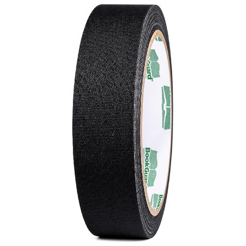 BookGuard 1 Inch Black Book Binding Tape, 15 Yard Book