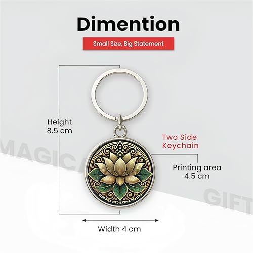 Image of MG | Protective Evil Eye /Spiritual Symbols /Om /Motivational Keychains | Double-Sided Metal Key Ring | Good Luck and devine Charm for Car, Bike, Home & Office