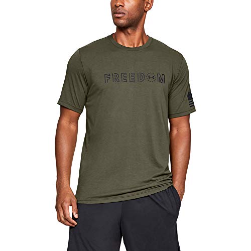 Under Armour Men's Freedom Flag Bold T-Shirt , Marine Od Green (390)/Black , Large