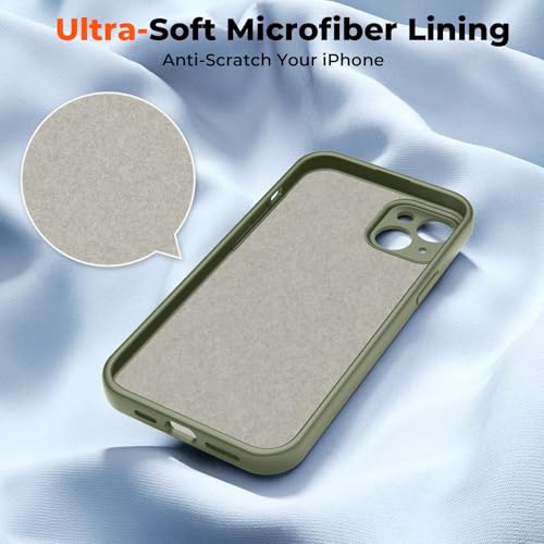 Coque iPhone 14 Plus silicone anti-choc vert protège objectif photo - 5