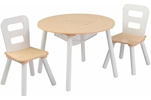 KidKraft Round Wooden 5-7 Years Kids Table and Chair Set for Toddlers