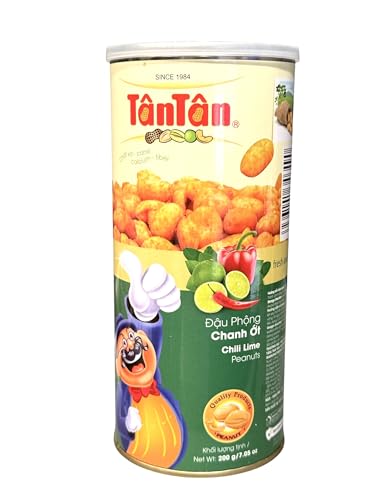 Image of Combo - Chili Lime Peanuts and Shrimp Falvour Peanuts - Dau Phong Chanh Ot va Dau Phong Vi Tom - 7 Oz per Can with 2 Cans per Order