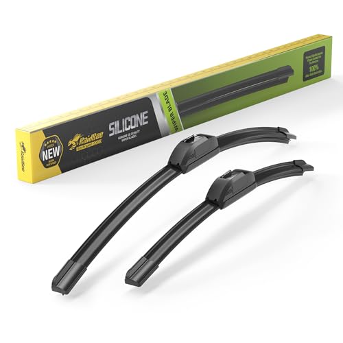 Image of Raidbee 28 inch and 14 inch Silicone Windshield Wiper blades Replacement for | Hyundai Elantra 2011-2016 Toyota Corolla 2019-2024 Honda Fit 2009-2020 Oem Quality Premium All-Season Silicone Wiper Blades