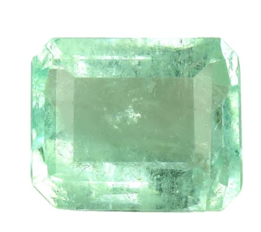 Original Certified Jeweltique! 6.20 Ratti Excellent Panna Gemstone A1 Quality Emerald Stone Original Certified 5.65 Carat Precious कोलंबिया हरित्मणि स्टोन Marakathamani Pachu Stone For Unisex
