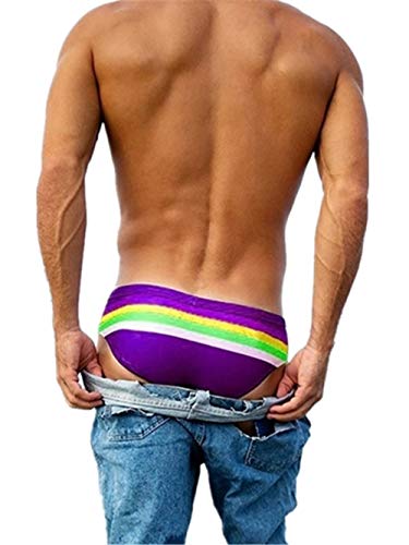 HappyU&M Mens Low-Waist Swimming Briefs- Bikini Swimwear, Sport Sexy Swim Bath Bikini Swimsuit
