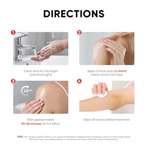 Image of Treatonic 5% Lidocaine Numbing Cream: Lidocaine Cream Maximum Strength for Pain Relief, Itching, Burning, Soreness, Hemorrhoid Treatment - Fast Acting & Long Lasting Numbing - 6.3 oz