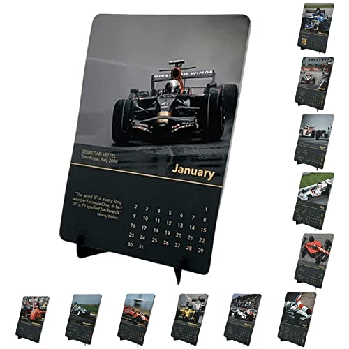 Calendario de Fórmula 1 para fanáticos de la F1, Calendario de Fórmula 1 2023, Regalos de carreras de Fórmula 1, Calendario Art Car 2023 Regalos de Fórmula 1 — Calendario de escritorio de Fórmula Uno Cover