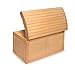 Badger Basket Barrel-Top Wooden Toy Chest - Hardwood Storage Trunk with Safety Hinge, Handle Slots, Spacious Interior - Classic Organizer for Kids' Rooms - Natural