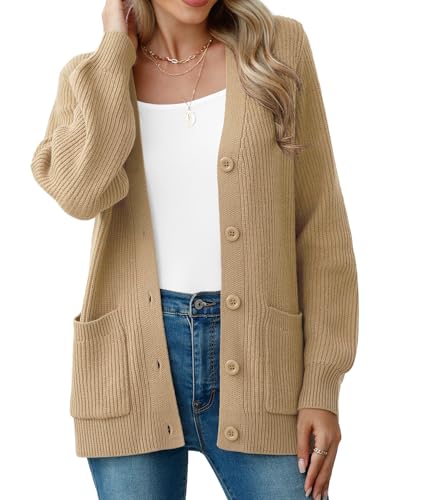 VIISHOW Winter Knit Plus Size Cardigan for Women Plain Womens