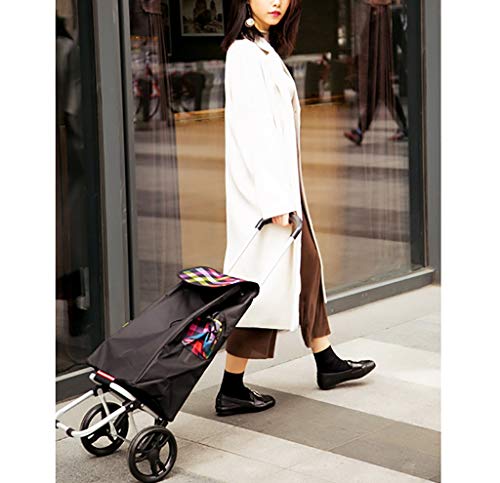 Carrito plegable con ruedas para compras liviano miniatura 3