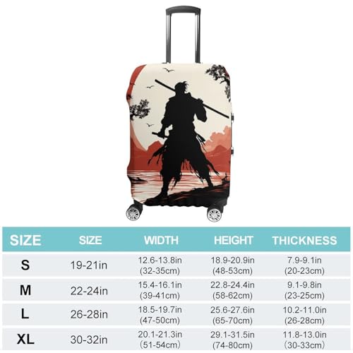 Elastic Luggage Cover Protector Samurai Washable Suitcase Sleeve Durable Travel Suitcase Case Cover with Zipper Openings Fits 19-32 Inch Luggage (XL)2