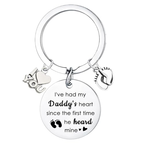 Dad to Be Keyring for New Daddy Gifts First Time Father Gifts for 1st Time Dad Gift for Father’s Day Gift for Expecting Fathers Future Parents Papa Daddy to Be Present Christmas Birthday Present