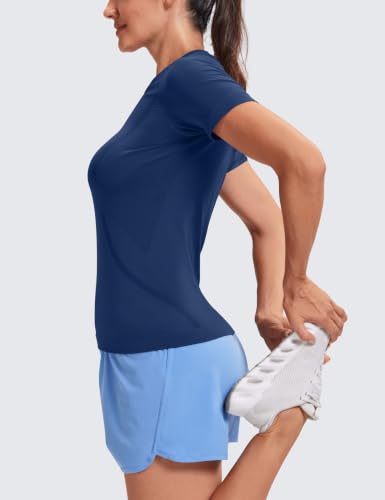 Image of MathCat Seamless Short Sleeve Workout Tops for Women