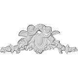 Ekena Millwork ONL07X03X01AN Angel Urethane Onlays, 6 1/2'W x 2 5/8'H x 1/2'P, Primed