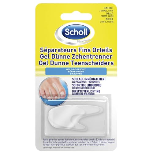 Scholl Set de 3 Séparateur d'Orteils Fins