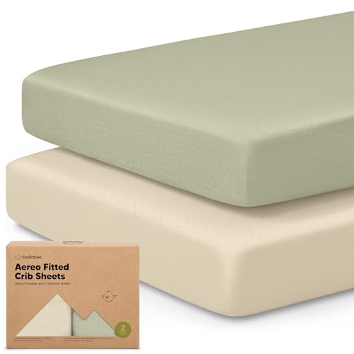Image of KeaBabies 2-Pack Fitted Crib Sheets for Boys, Girls, Baby - Soft Bamboo Viscose Cotton, 52x28 Standard Crib Mattress Sheets, Toddler Bed Mattress Cover, Gender Neutral, Breathable, Durable (Avocado)