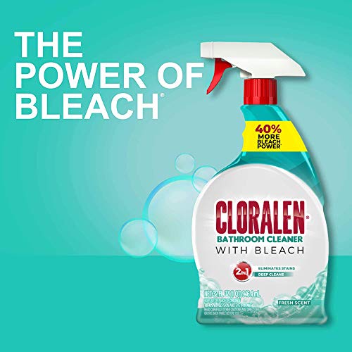 Cloralen - Bathroom Cleaning Spray, Fresh Scent - 32 Fl. Oz. Per Bottle, Pack Of 8 - Ideal For Large Families Or Business, Office Use #TOP2